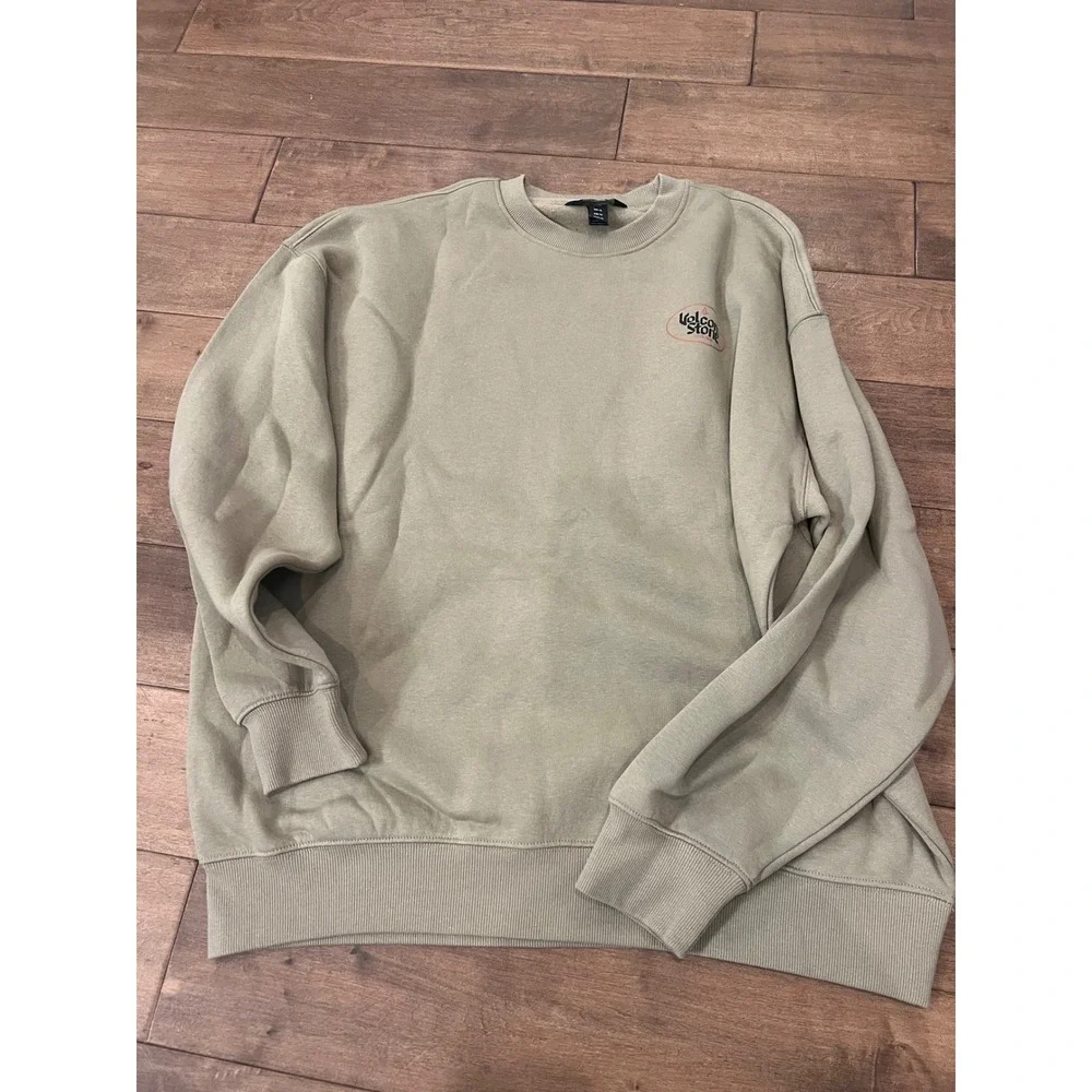 Volcom Stone FS 180 Crew LS Sweatshirt Khaki Green Mens XL 632006183 - Picture 2 of 6